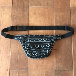 Forever 21 Tribal Print Black and White Fanny Pack